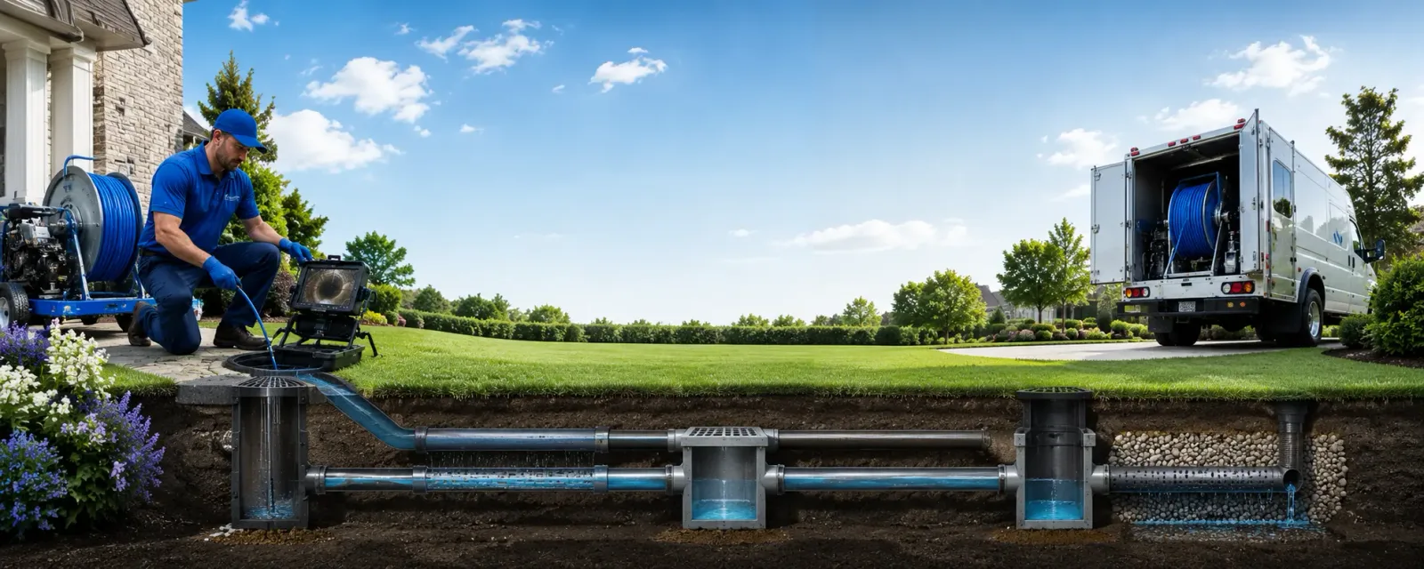 Outdoor drain cleaning information for Palms, MI